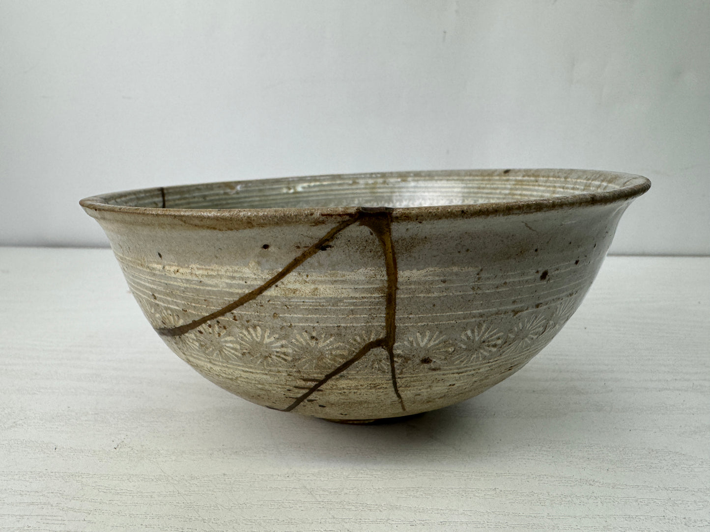 Y10180 CHAWAN Li Dynasty Mishima bowl kintsugi Korea antique tea ceremony teacup