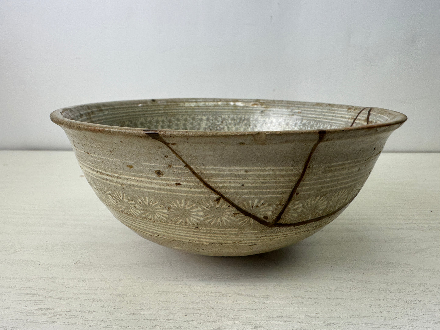 Y10180 CHAWAN Li Dynasty Mishima bowl kintsugi Korea antique tea ceremony teacup