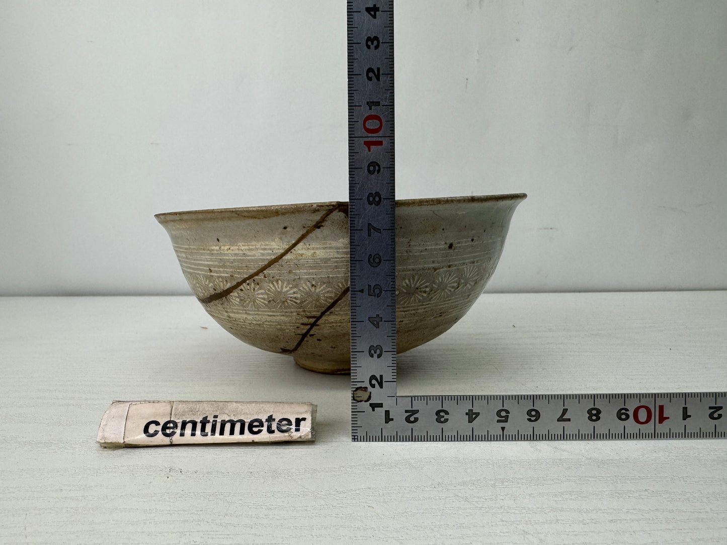 Y10180 CHAWAN Li Dynasty Mishima bowl kintsugi Korea antique tea ceremony teacup