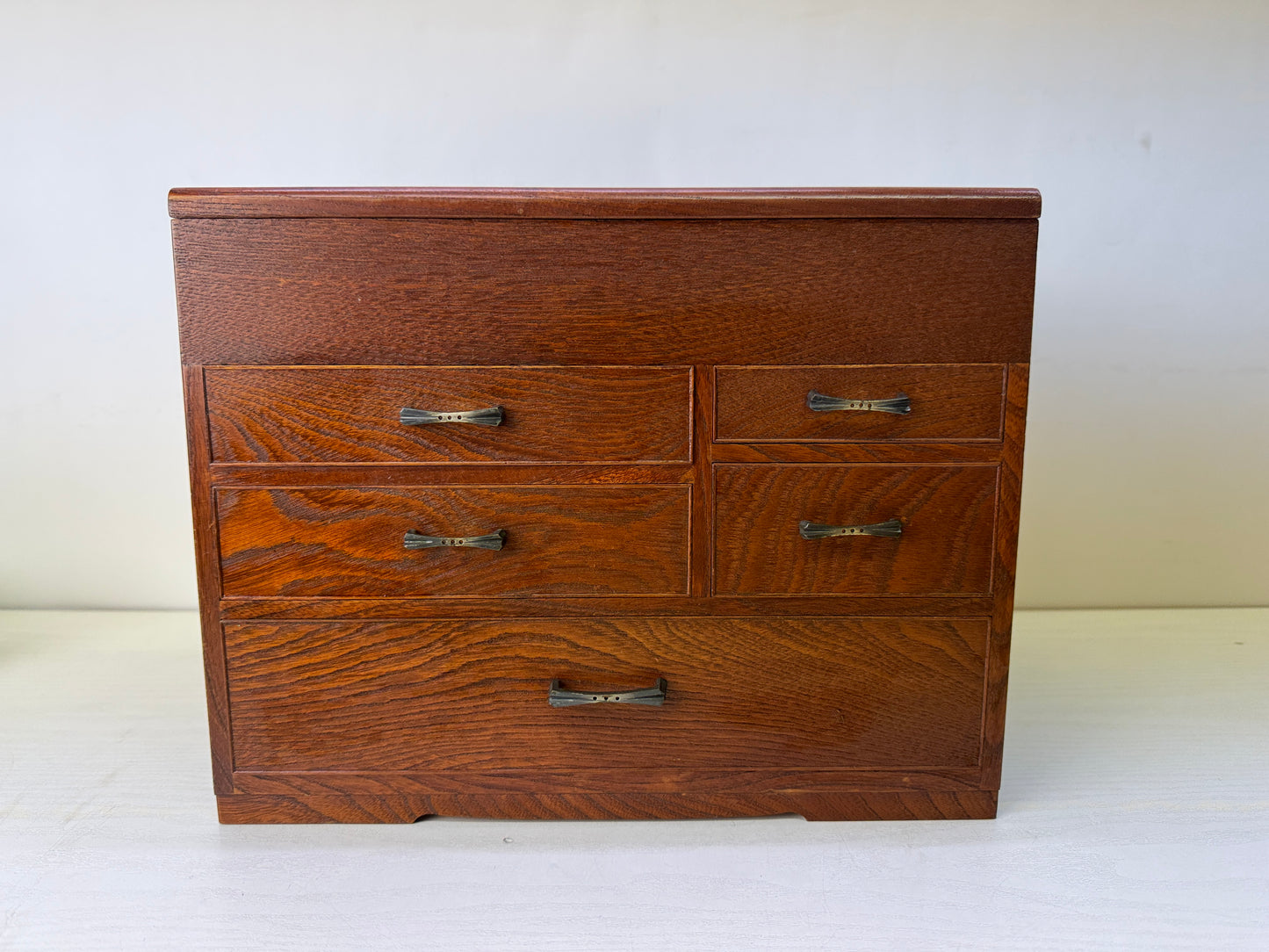 Y10216 TANSU wooden small drawers sewing box furniture Japan antique storage