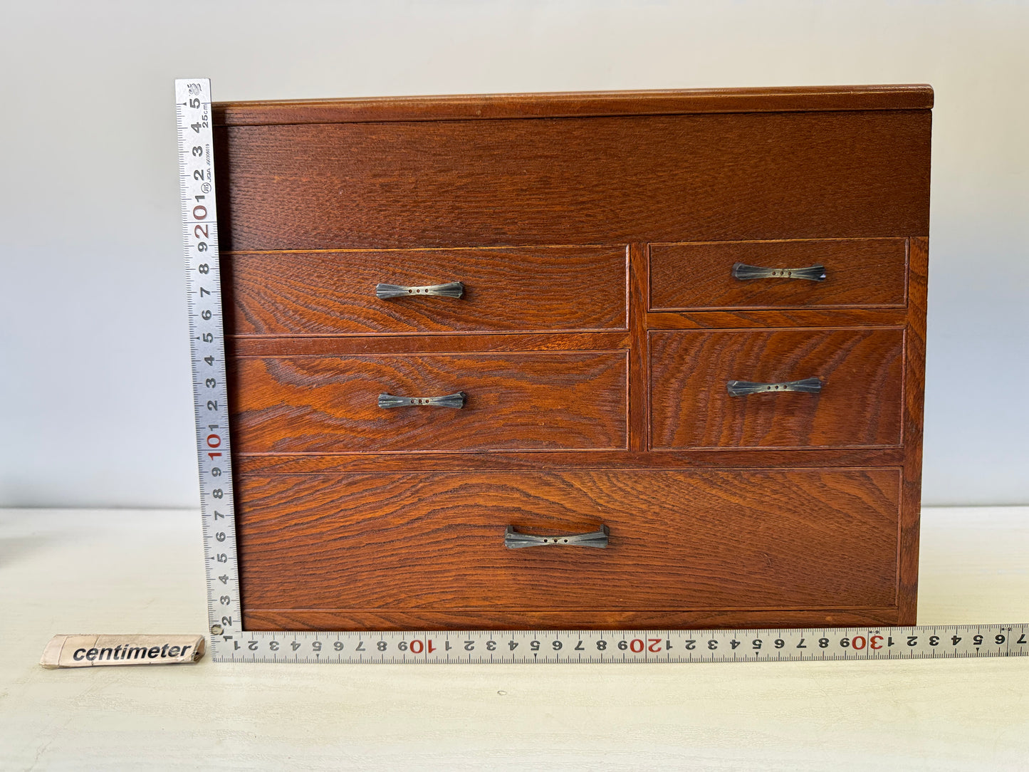 Y10216 TANSU wooden small drawers sewing box furniture Japan antique storage