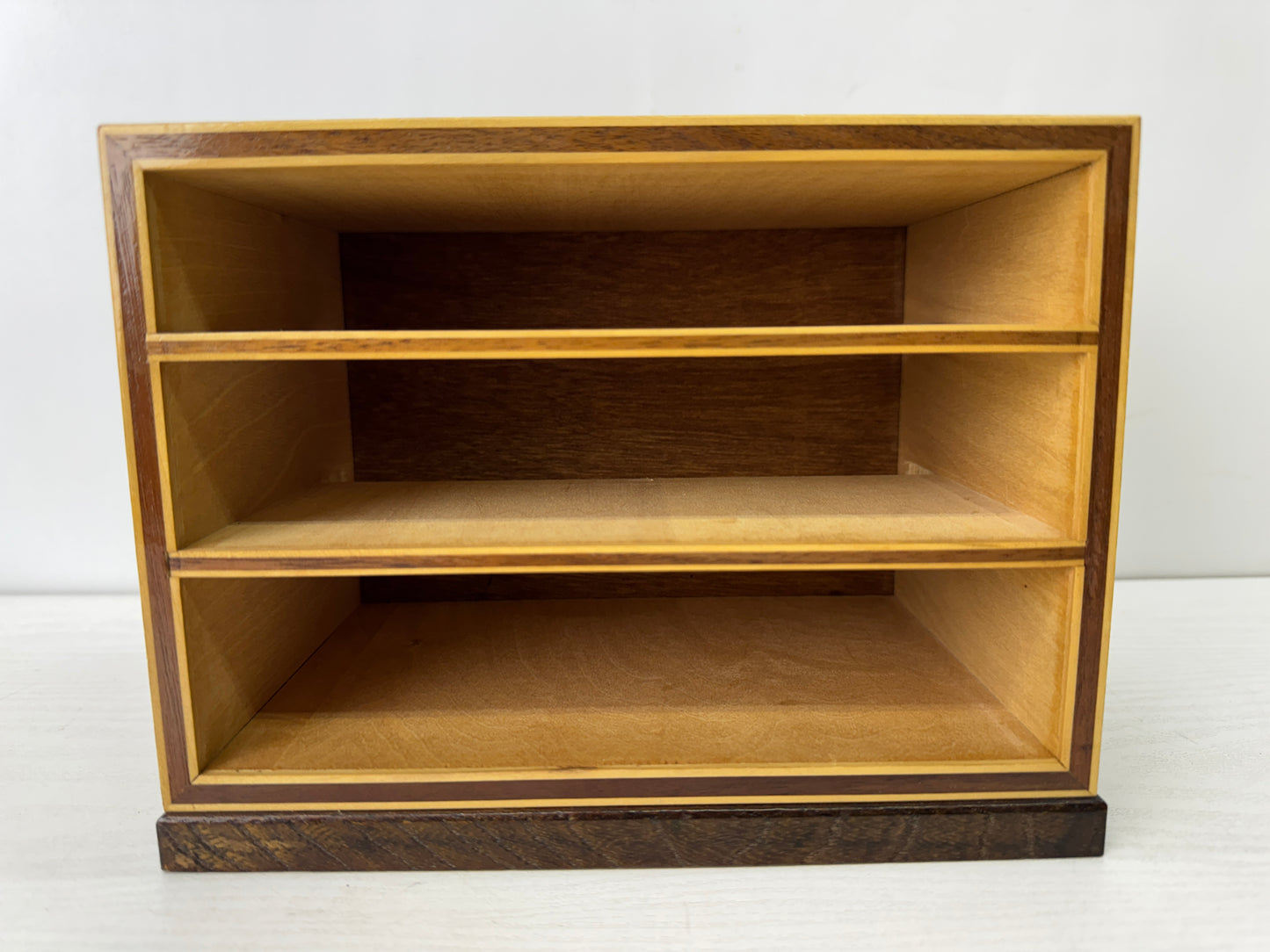 Y10217 TANSU 3-tier small drawer accessory case Japan antique storage furniture