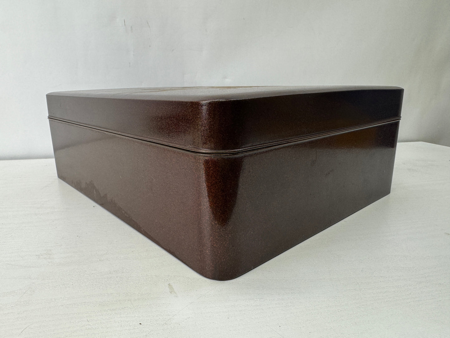 Y10219 BOX Kinkakuji temple Makie Letter case Japan antique container storage