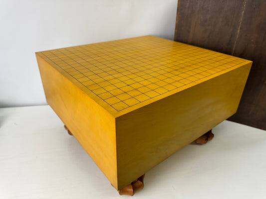 Y10220 GO wooden board with legs strategy game Kaya wood Japan antique vintage