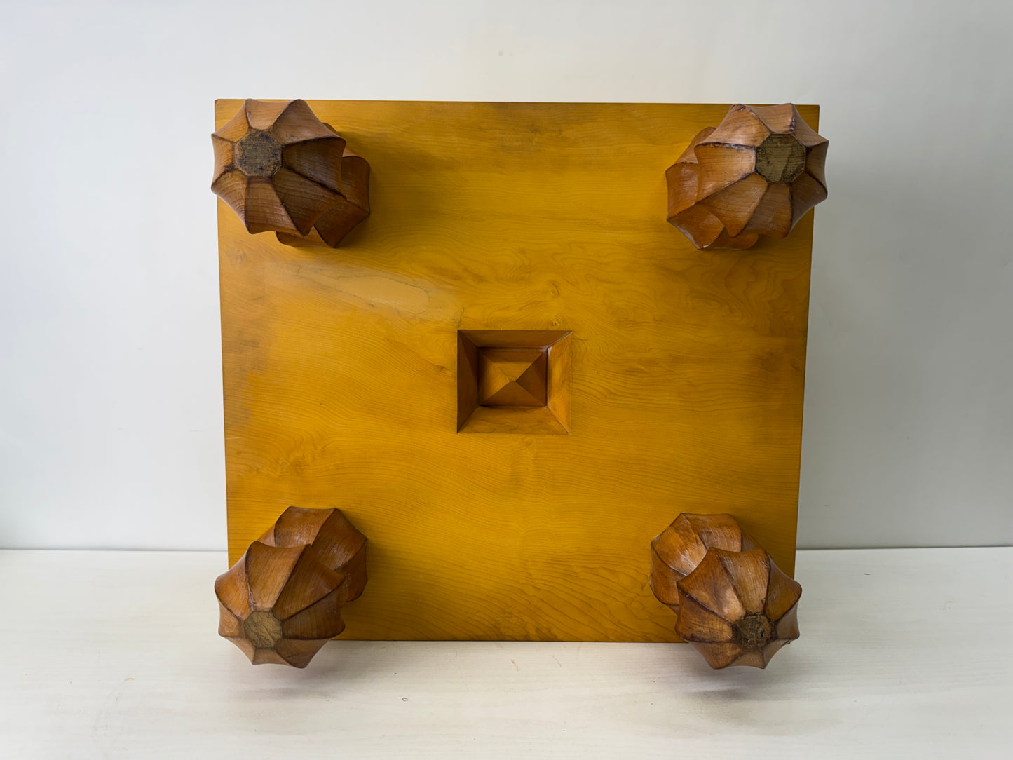 Y10220 GO wooden board with legs strategy game Kaya wood Japan antique vintage