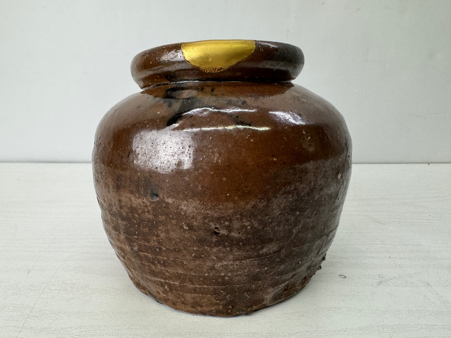 Y10230 MIZUSASHI Koseto water pot jar kintsugi box Japan antique tea ceremony