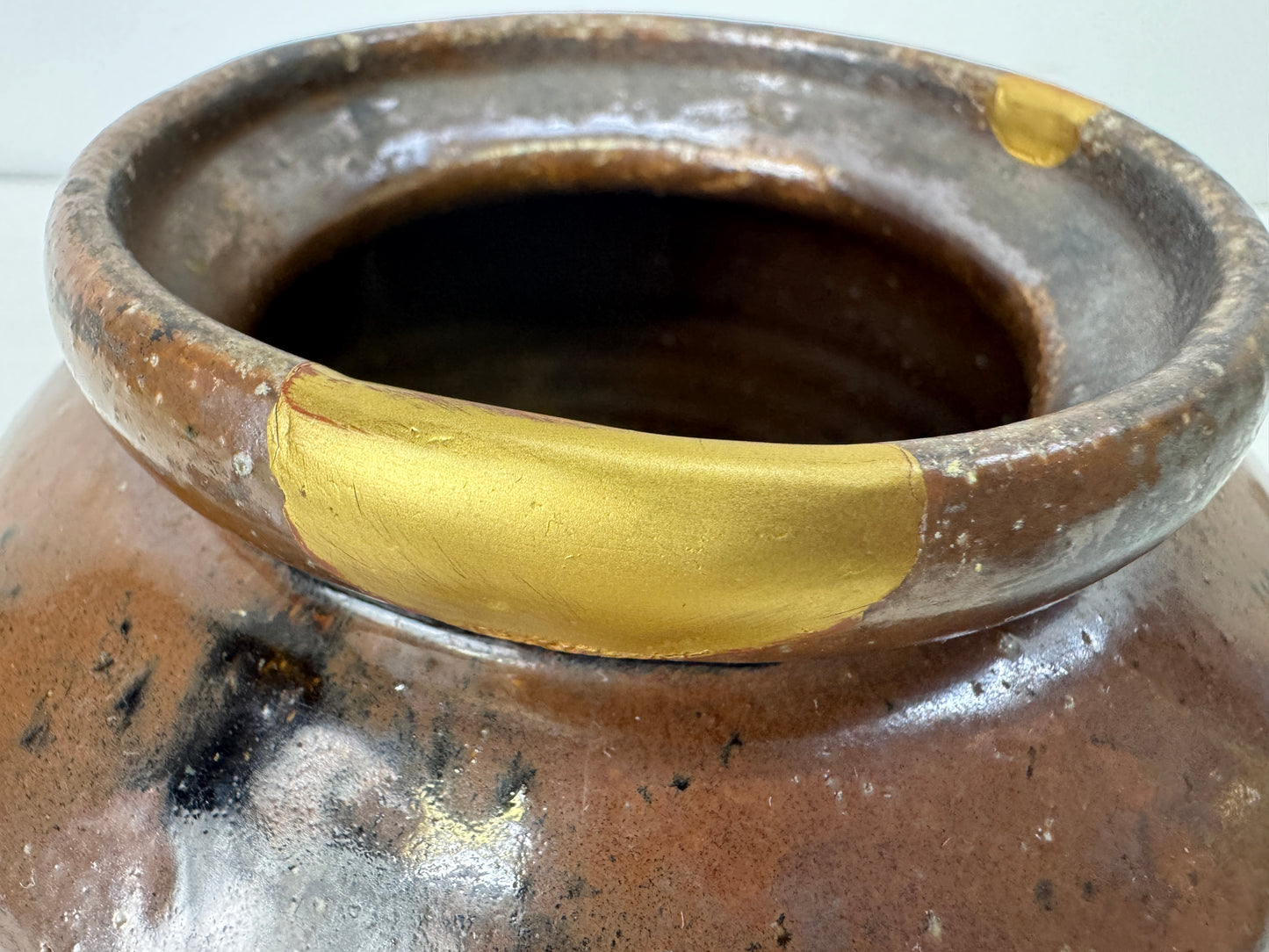 Y10230 MIZUSASHI Koseto water pot jar kintsugi box Japan antique tea ceremony