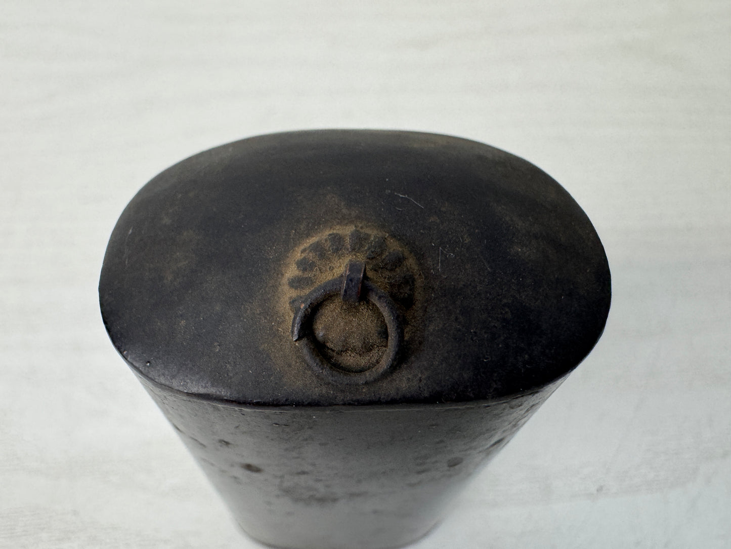 Y10236 STATUE small portable Manjusri Bodhisattva figurine shrine Japan antique