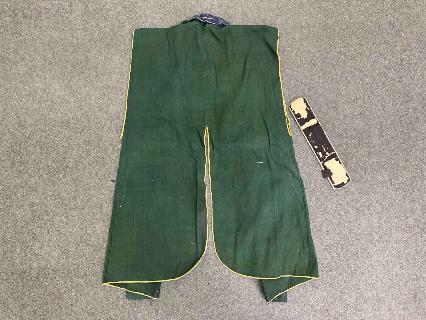 Y10247 JINBAORI Battle coat green armor samurai bushi Japan antique kimono gear