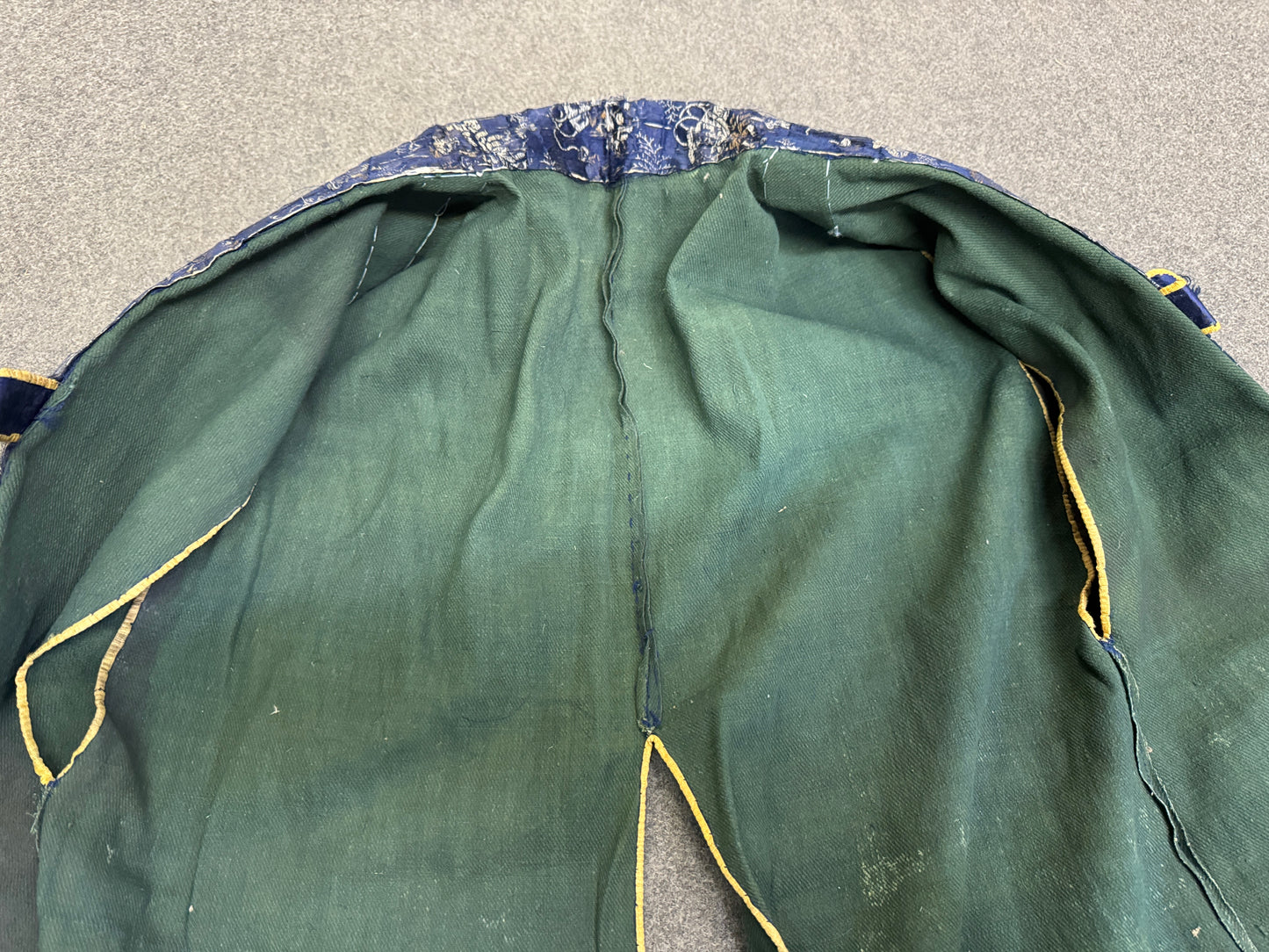 Y10247 JINBAORI Battle coat green armor samurai bushi Japan antique kimono gear