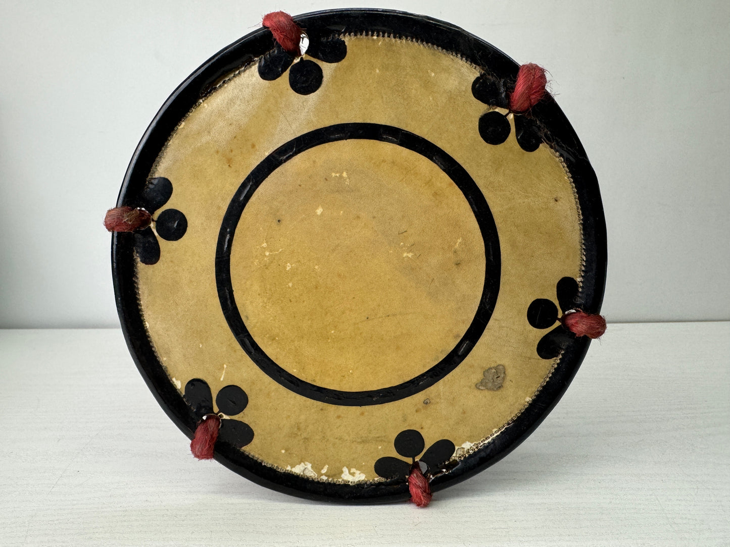 Y10251 TAIKO Japanese musical instrument Tsuzumi Drums Makie Japan antique music