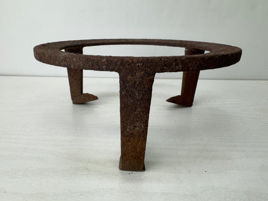 Y10253 TRIVET Iron Gotoku stand tea ceremony utensils Japan antique kitchen
