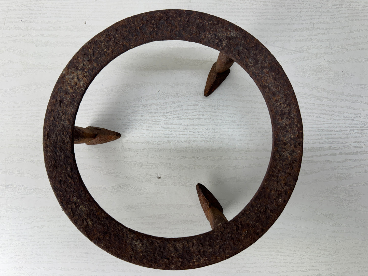 Y10253 TRIVET Iron Gotoku stand tea ceremony utensils Japan antique kitchen