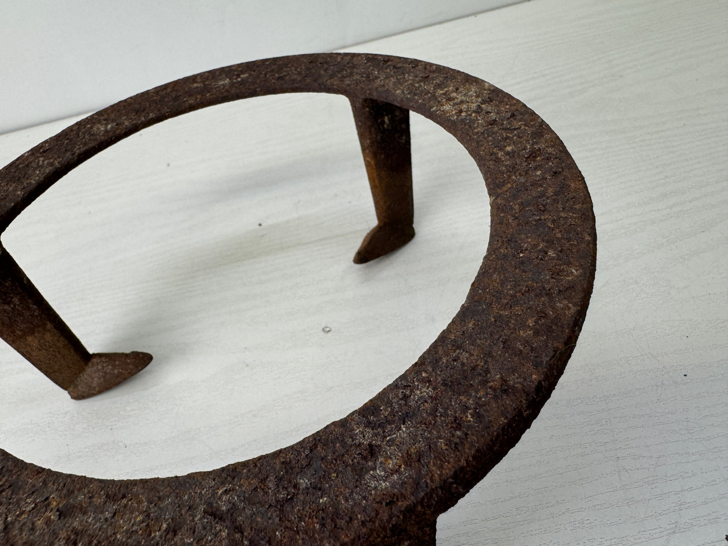 Y10253 TRIVET Iron Gotoku stand tea ceremony utensils Japan antique kitchen