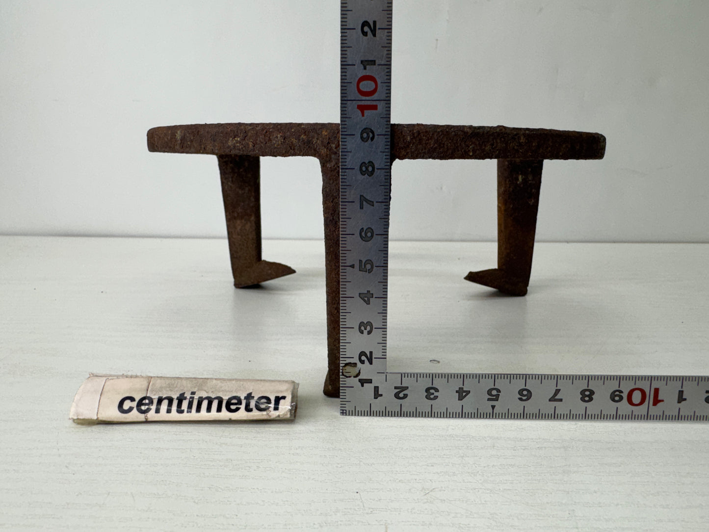 Y10253 TRIVET Iron Gotoku stand tea ceremony utensils Japan antique kitchen