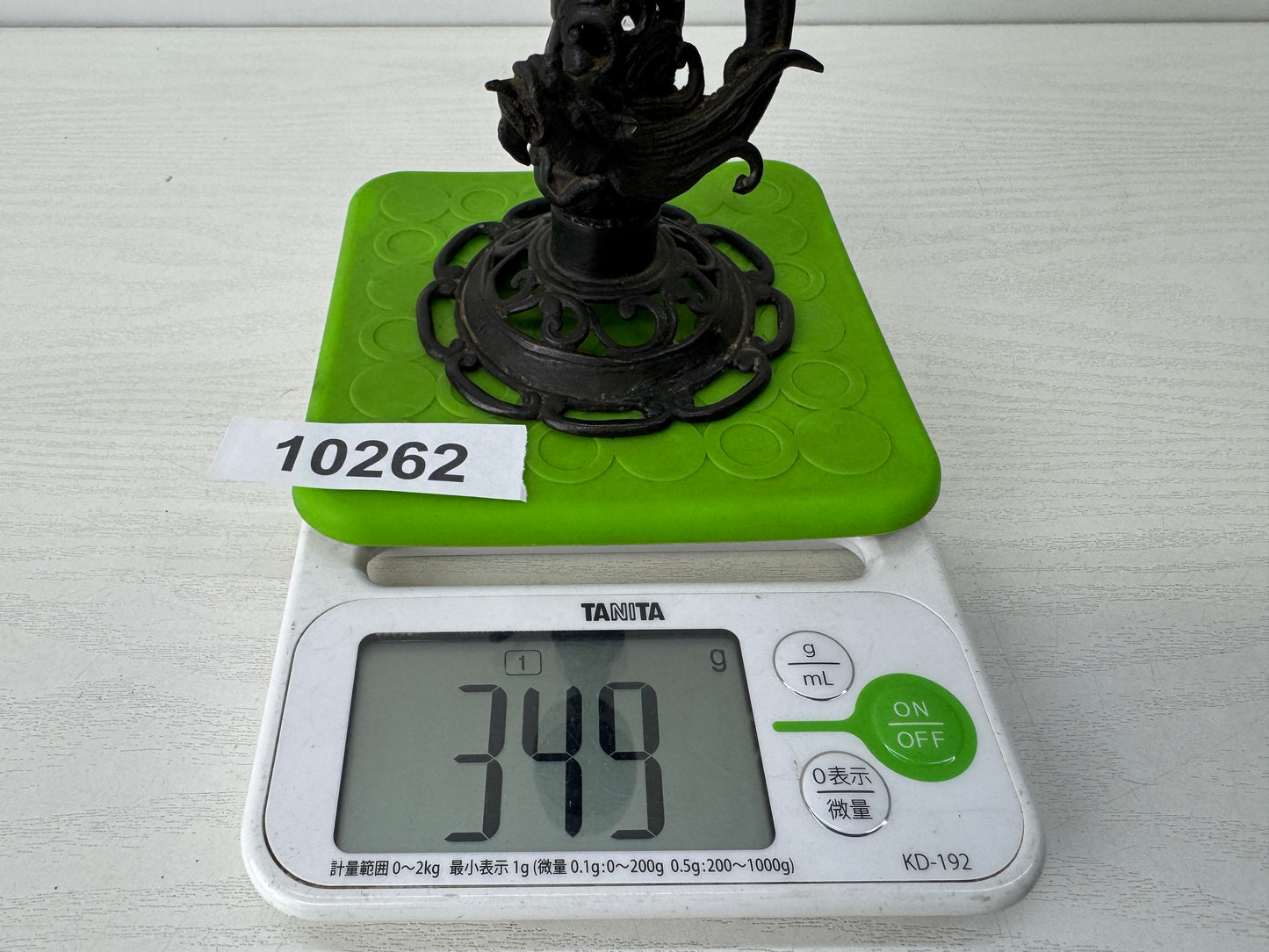 Y10262 Candle Holder Copper candlestick Dragon Japan antique interior decor