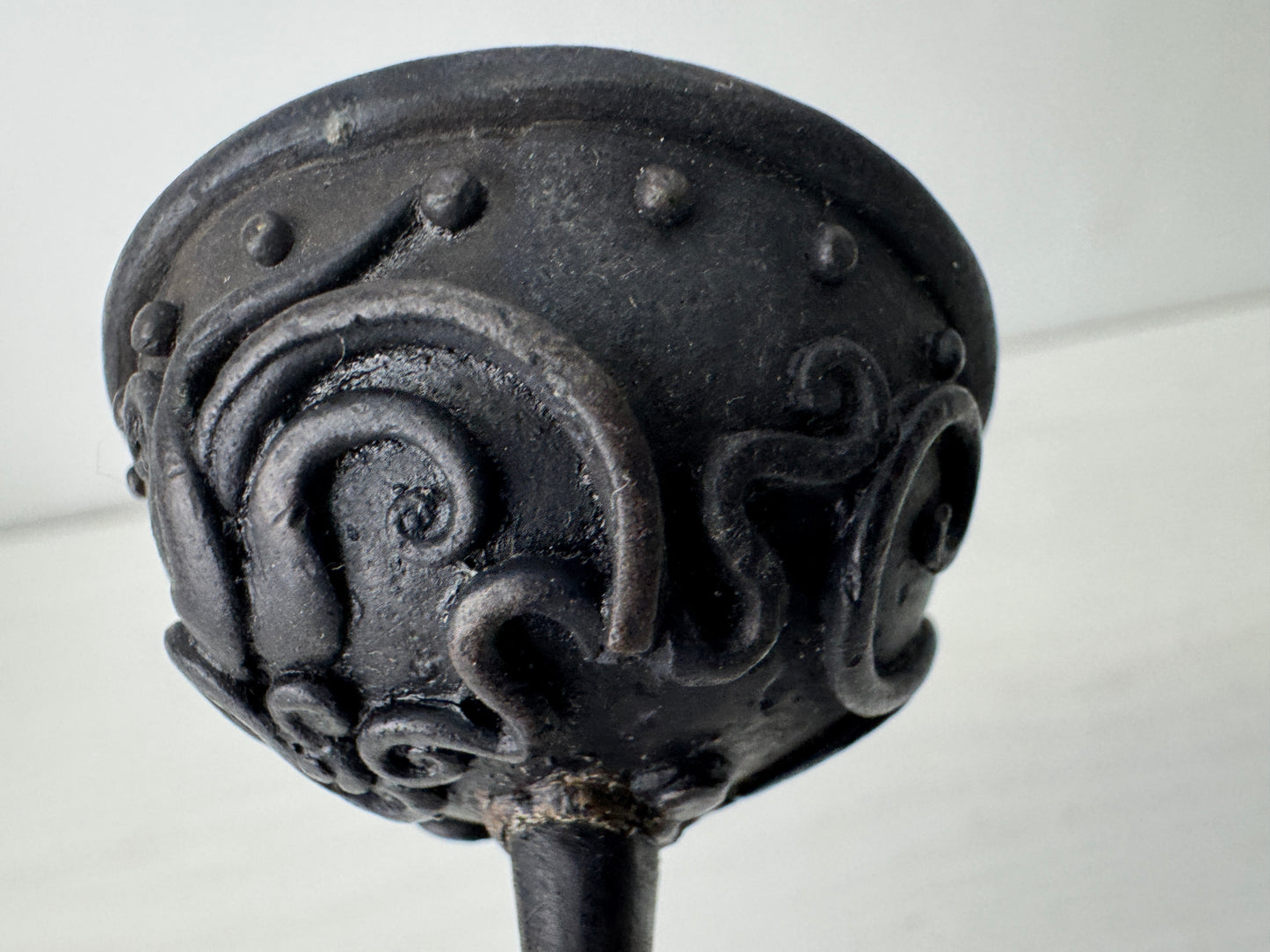Y10262 Candle Holder Copper candlestick Dragon Japan antique interior decor