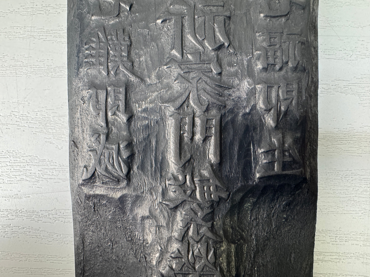 Y10266 WOODBLOCK PRINT Printing Block wood carving Temple vertical Japan Ukiyoe