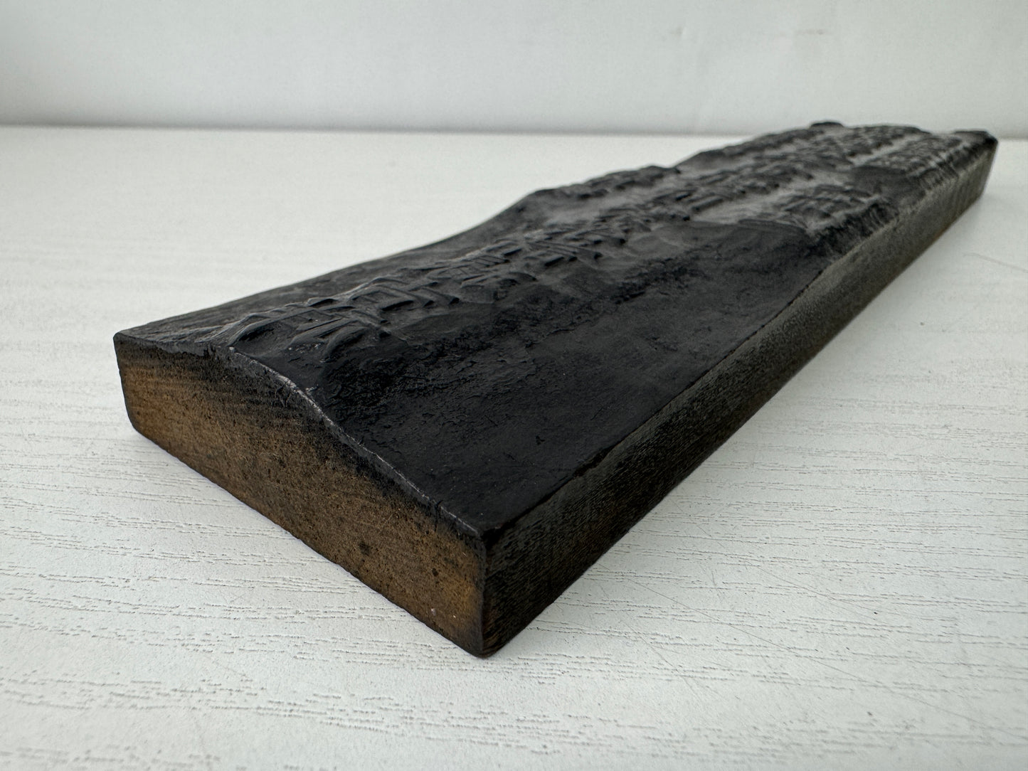Y10266 WOODBLOCK PRINT Printing Block wood carving Temple vertical Japan Ukiyoe