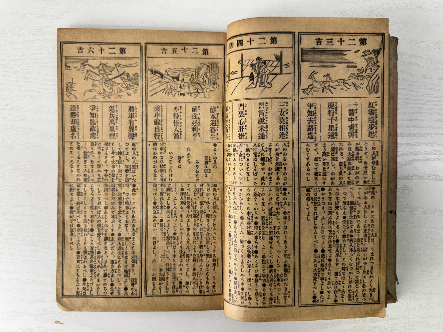 Y10270 Buddhist Altar Japanese Sutra book Meiji period Japan antique Buddhism