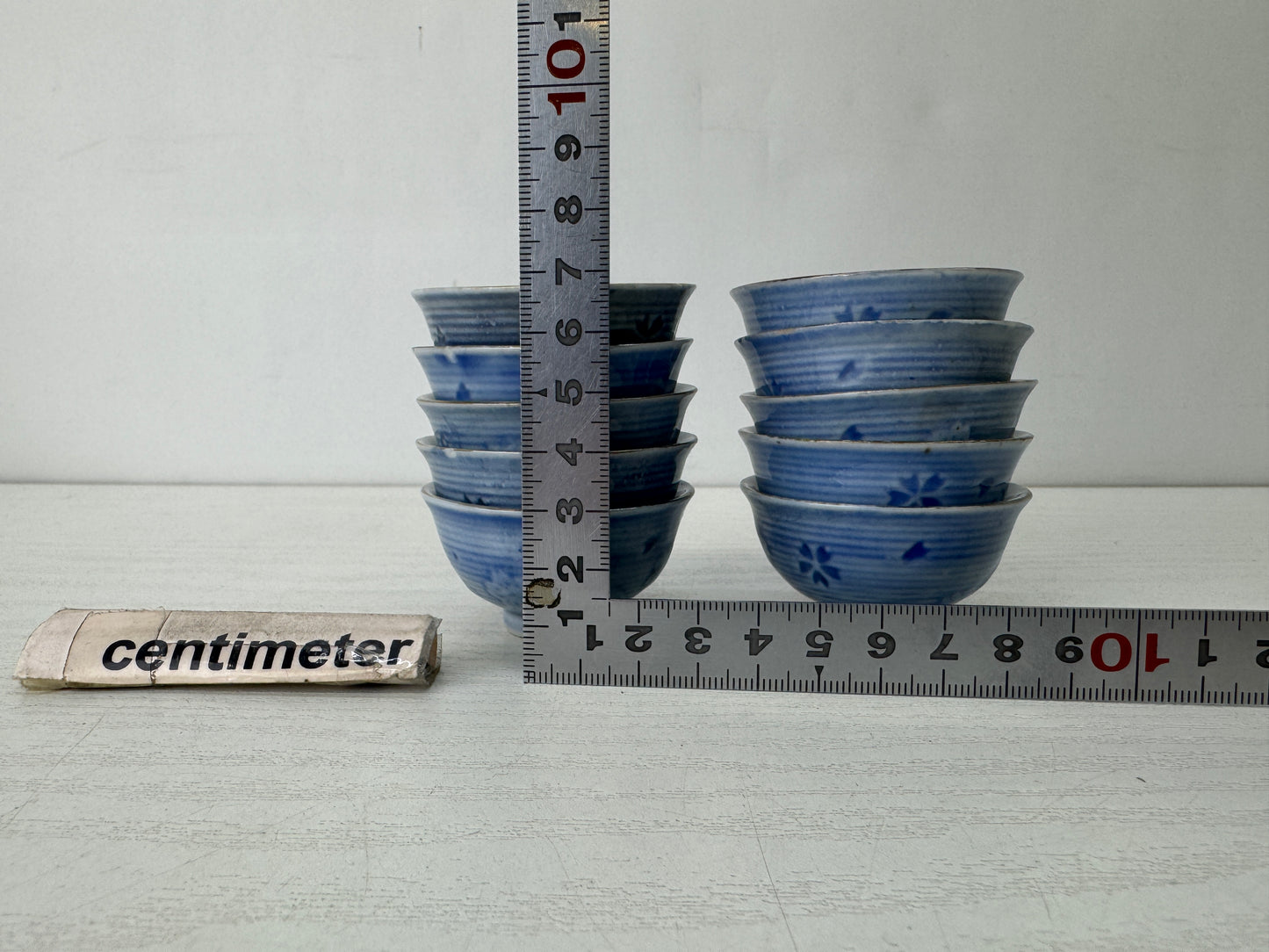 Y10272 Imperial Japan Army Military sake cups set of 10 goblet Japan WW2 vintage