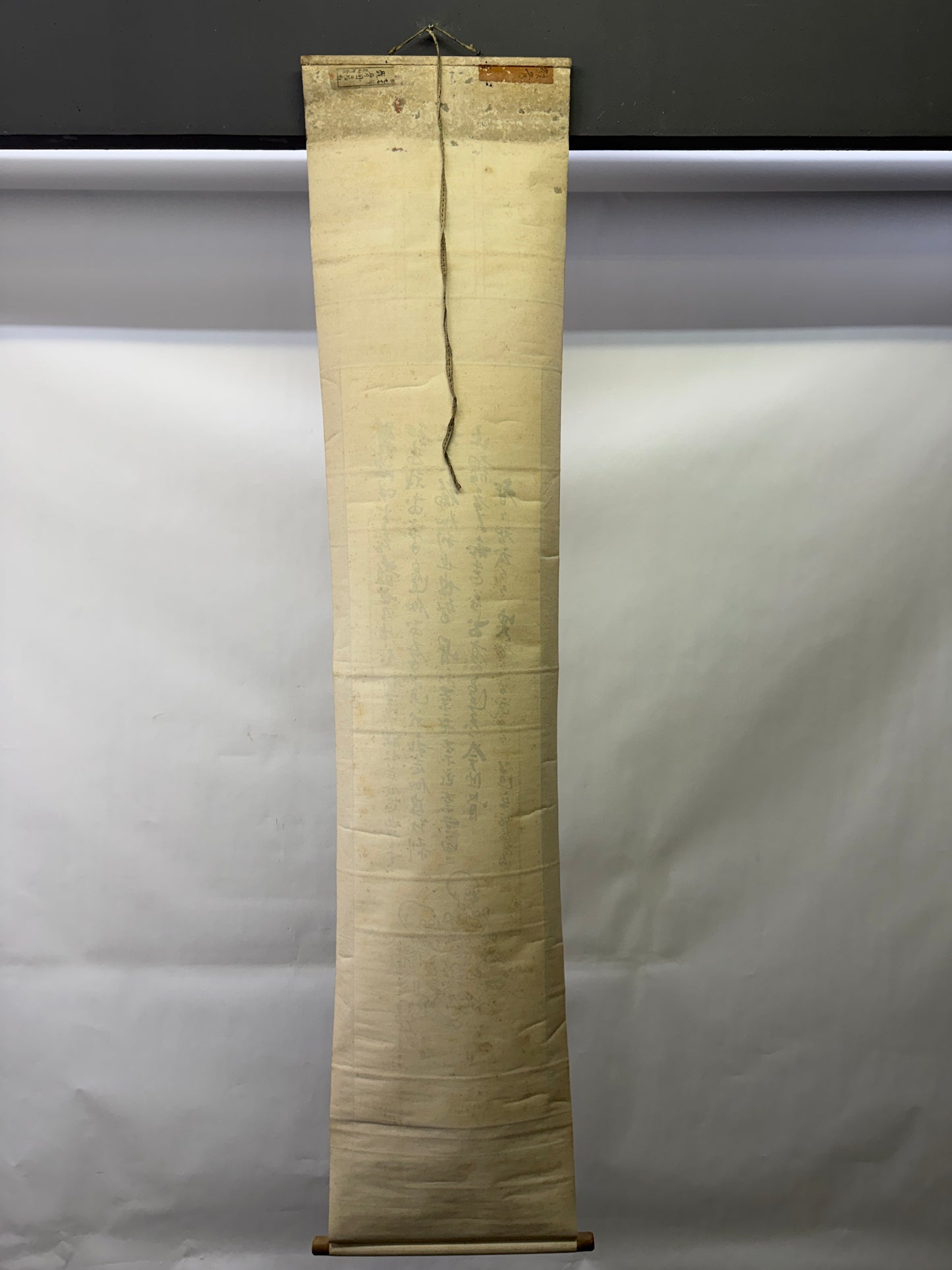Y10278 KAKEJIKU Hanging scroll Skeleton signed Japan antique interior wall decor