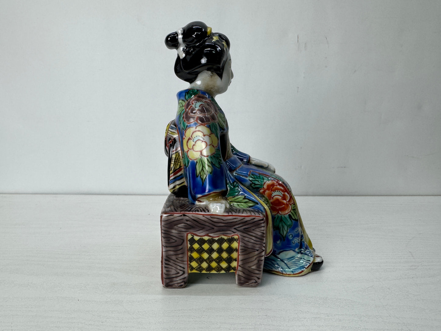Y10281 STATUE Kutani-ware kimono beauty figurine Japan antique interior figure