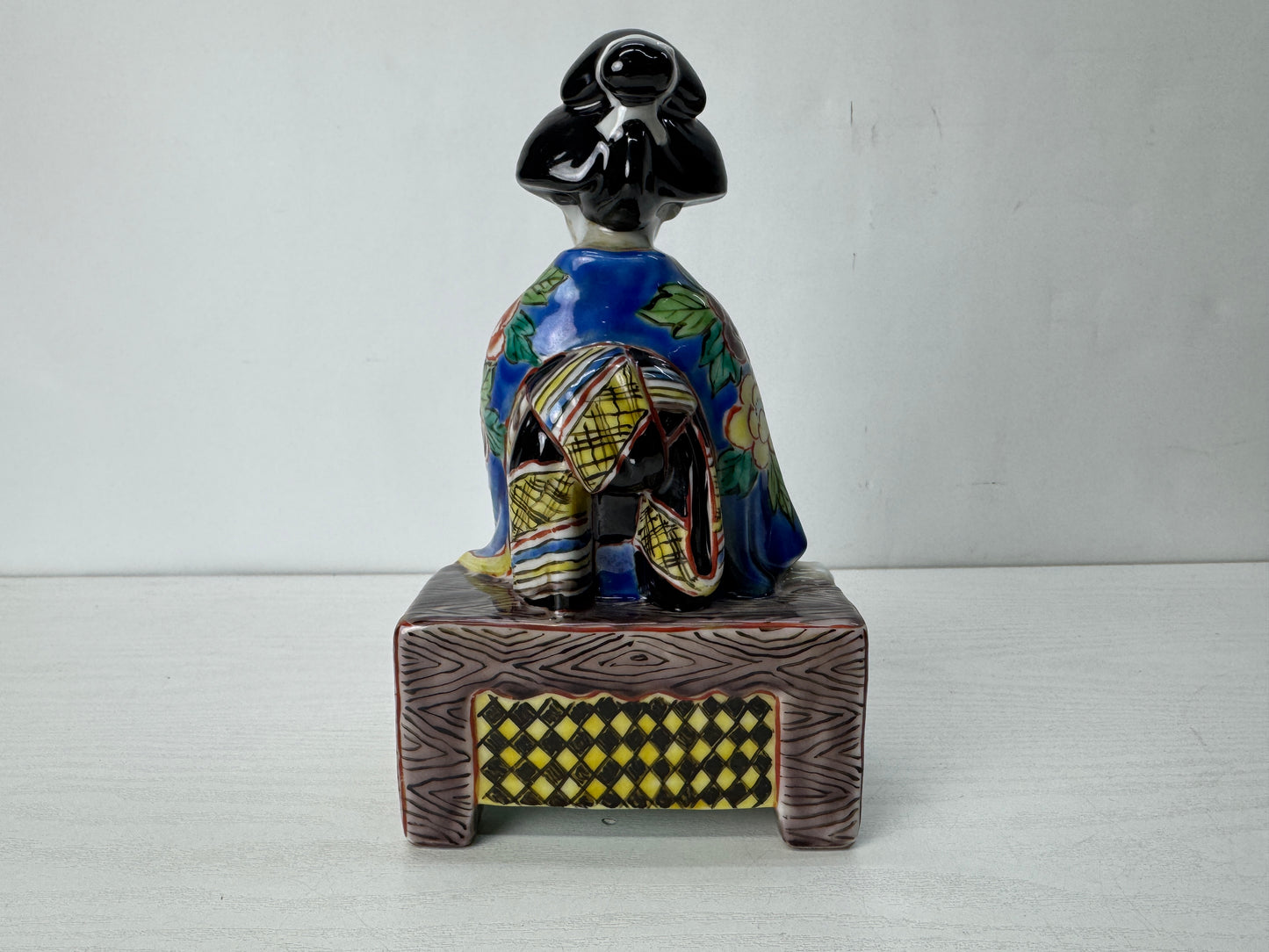 Y10281 STATUE Kutani-ware kimono beauty figurine Japan antique interior figure
