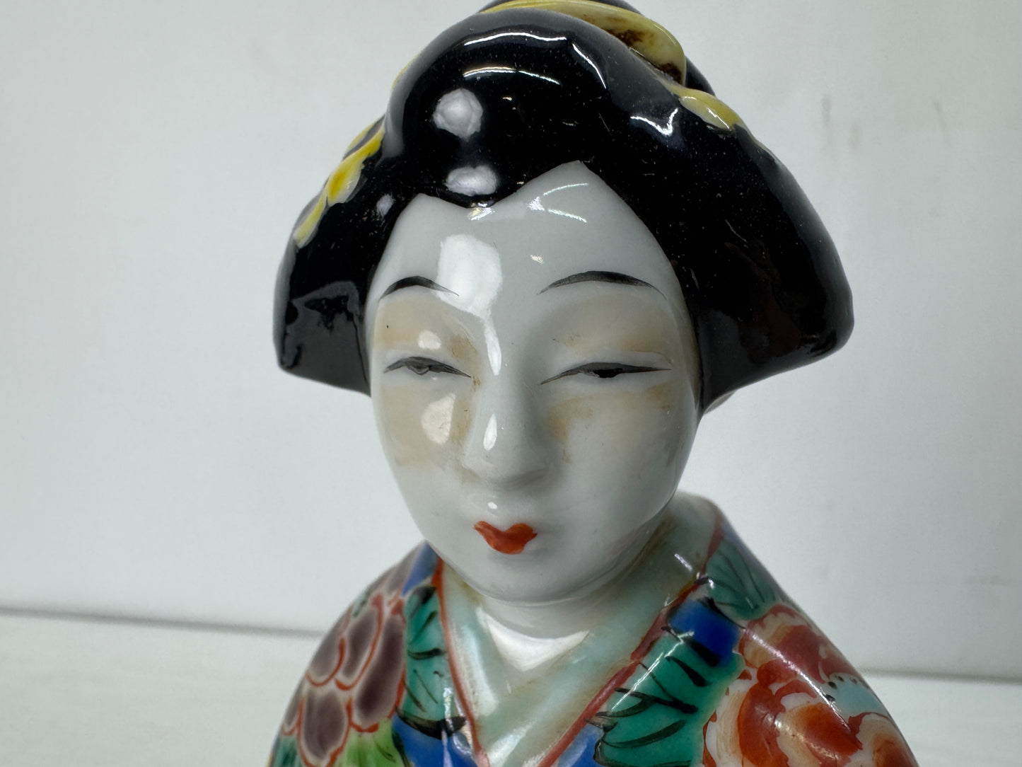 Y10281 STATUE Kutani-ware kimono beauty figurine Japan antique interior figure