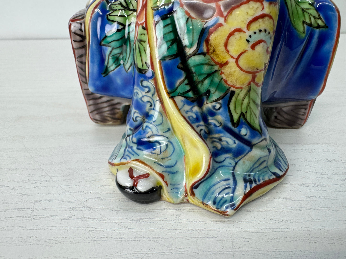 Y10281 STATUE Kutani-ware kimono beauty figurine Japan antique interior figure