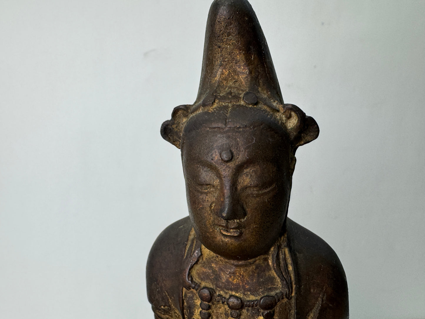 Y10282 KOURO Copper Fugen Bodhisattva statue Japan antique incense burner aroma
