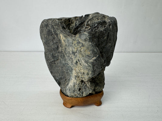 Y10283 OKIMONO Suiseki viewing stone wooden stand Japan antique interior decor