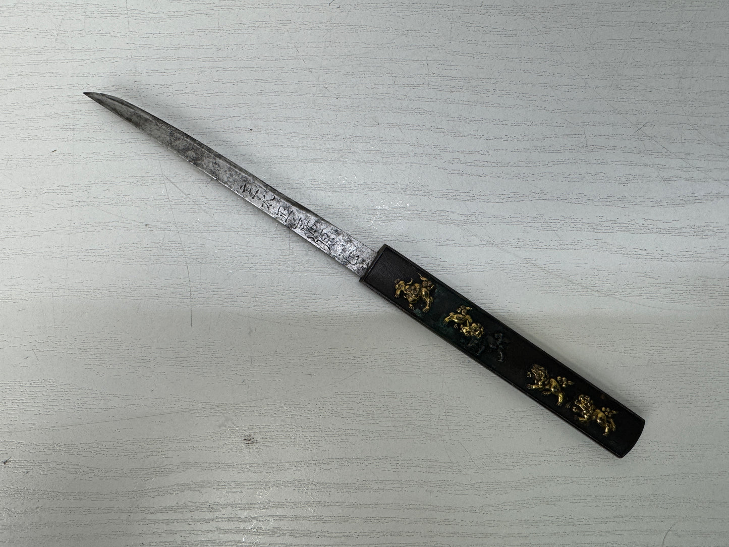 Y10286 TSUKA Japanese small sword accouterment Japan antique Koshirae Katana