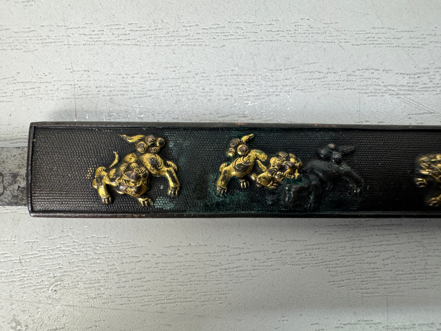Y10286 TSUKA Japanese small sword accouterment Japan antique Koshirae Katana