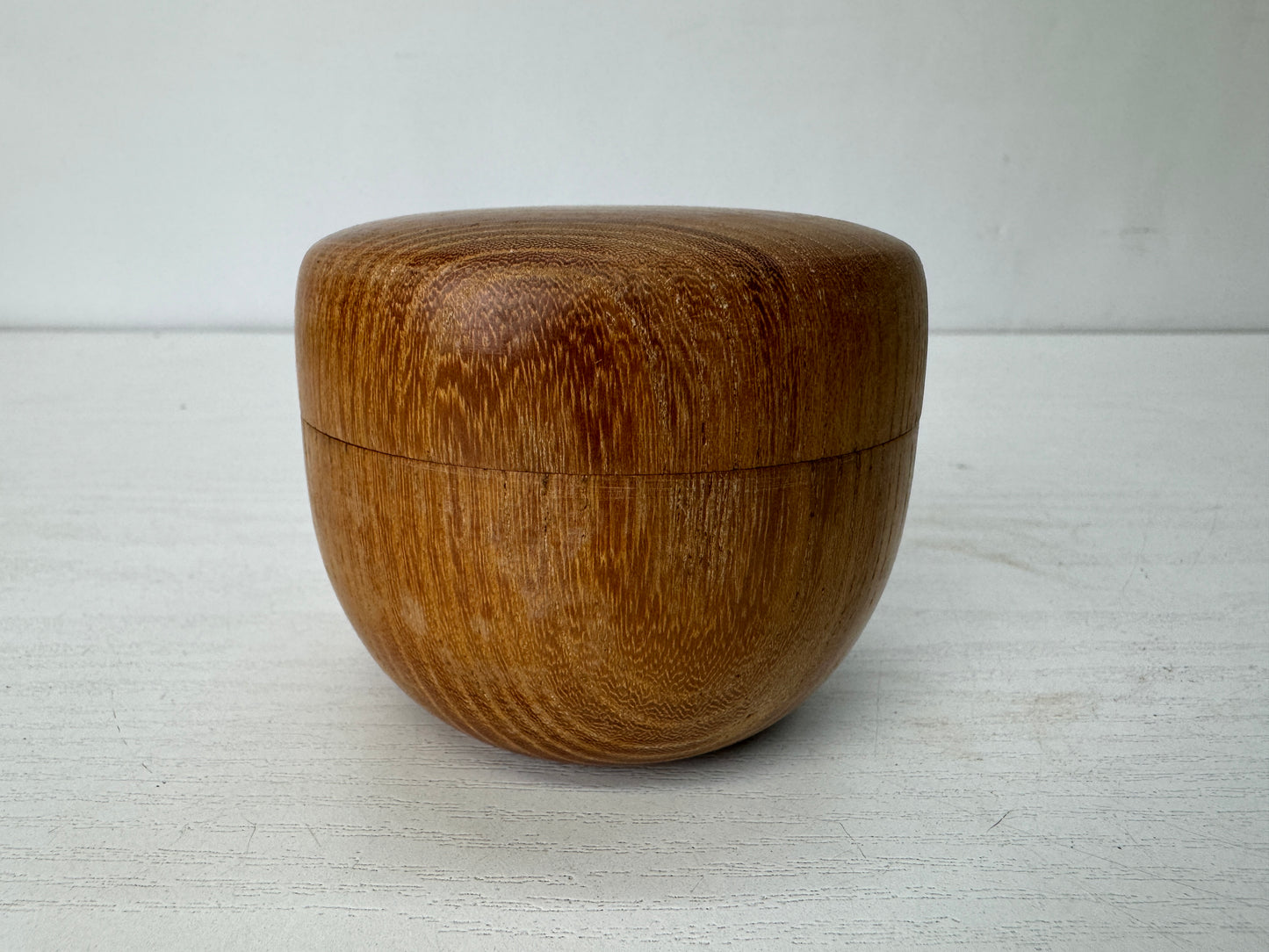 Y10298 TEA CADDY mulberry wood Natsume container box Japan antique tea ceremony