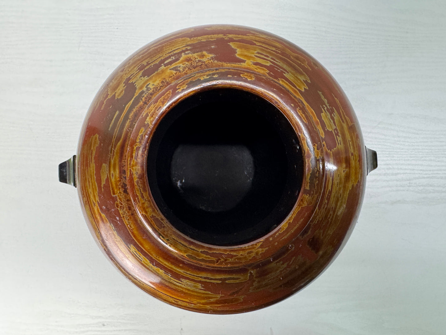 Y10300 FLOWER VASE Makie signed box Japan antique ikebana floral arrangement