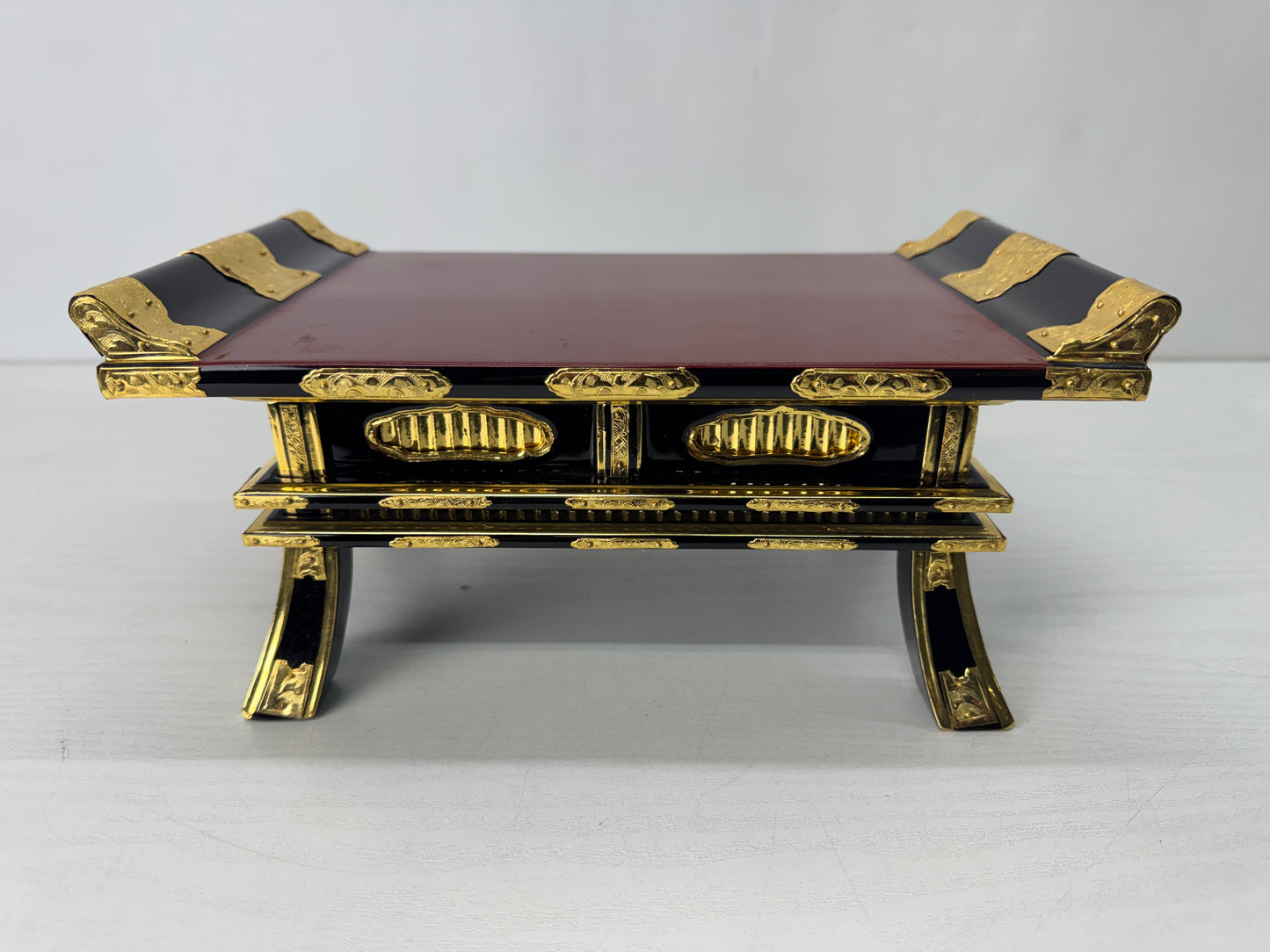 Y10306 Buddhist Altar Equipment Sutra desk table Japan antique Buddhism art