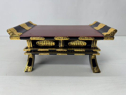 Y10306 Buddhist Altar Equipment Sutra desk table Japan antique Buddhism art