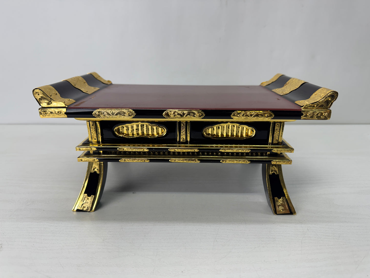 Y10306 Buddhist Altar Equipment Sutra desk table Japan antique Buddhism art