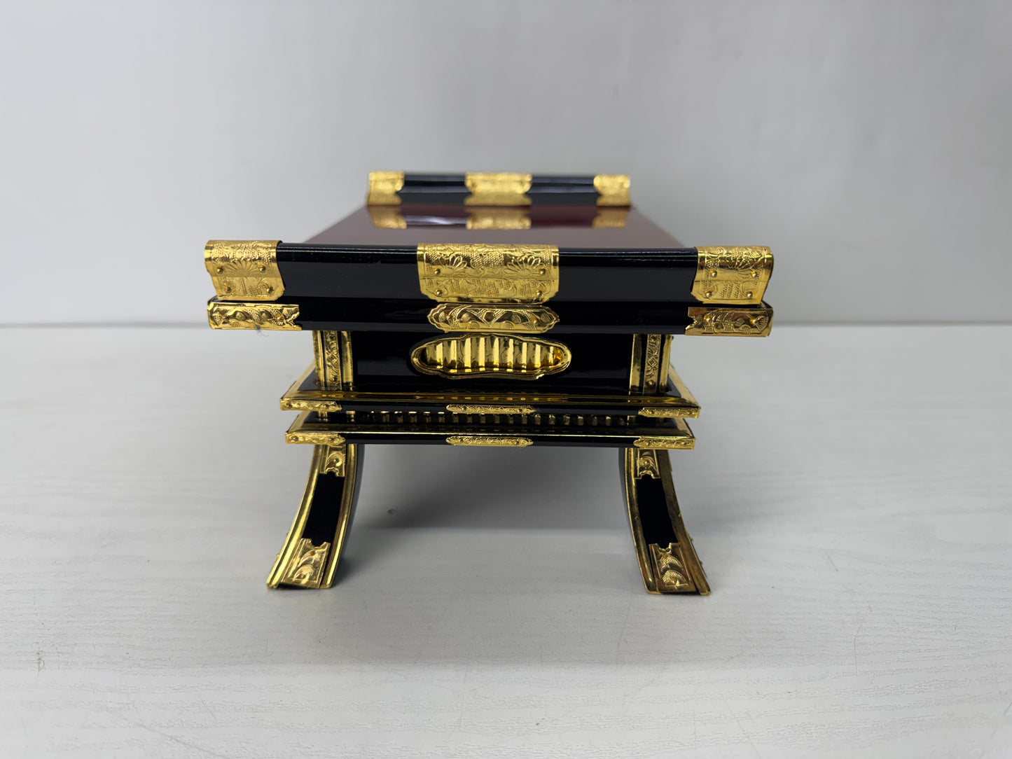 Y10306 Buddhist Altar Equipment Sutra desk table Japan antique Buddhism art