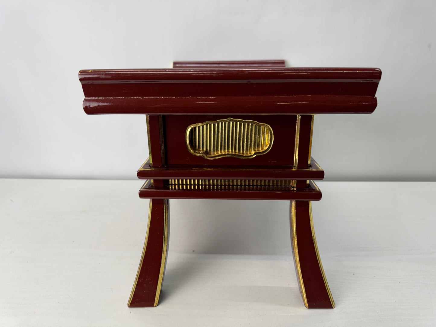 Y10307 Buddhist Altar Equipment Sutra desk table Japan antique Buddhism art