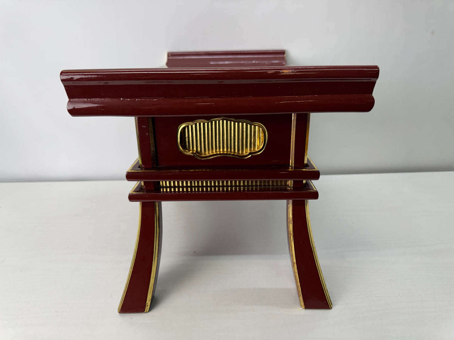 Y10307 Buddhist Altar Equipment Sutra desk table Japan antique Buddhism art