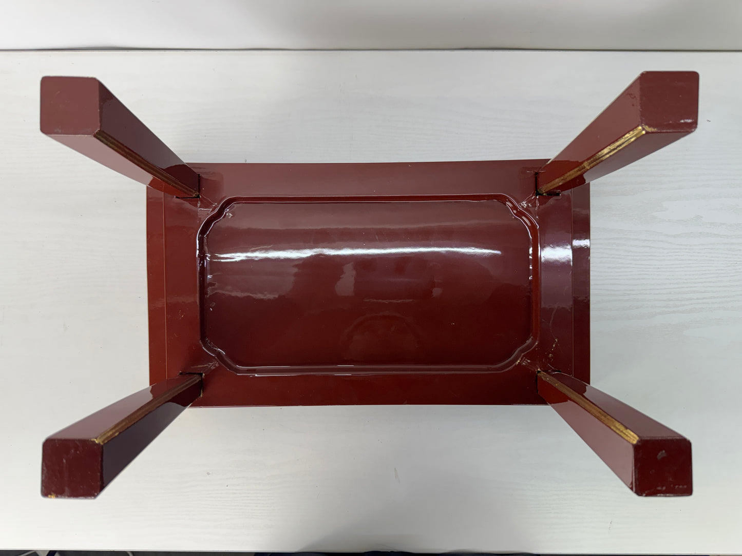 Y10307 Buddhist Altar Equipment Sutra desk table Japan antique Buddhism art