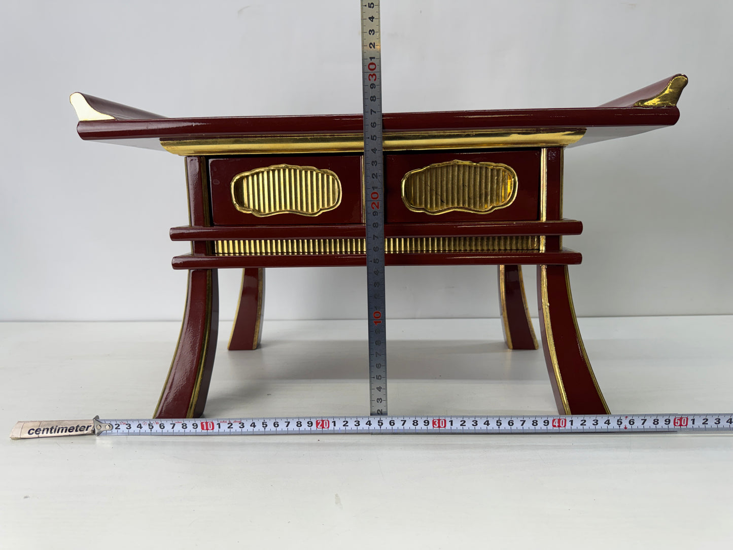 Y10307 Buddhist Altar Equipment Sutra desk table Japan antique Buddhism art