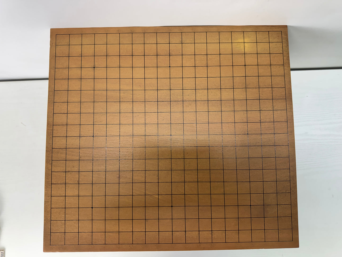 Y10311 GO wooden board with legs strategy game cross grain Japan antique vintage