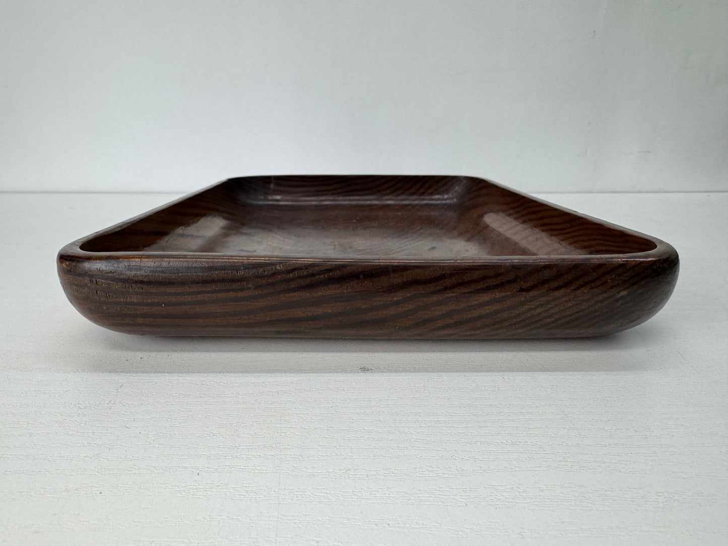 Y10316 TRAY Pine wood rectangular Obon Ozen Japan antique kitchen table platter