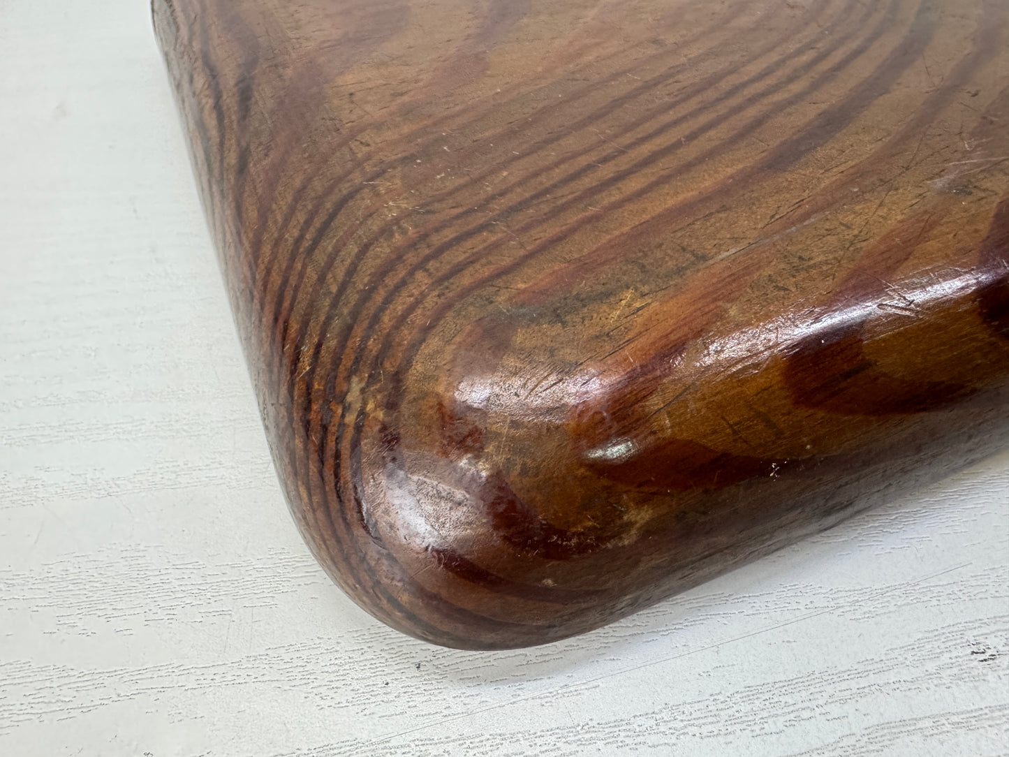 Y10316 TRAY Pine wood rectangular Obon Ozen Japan antique kitchen table platter