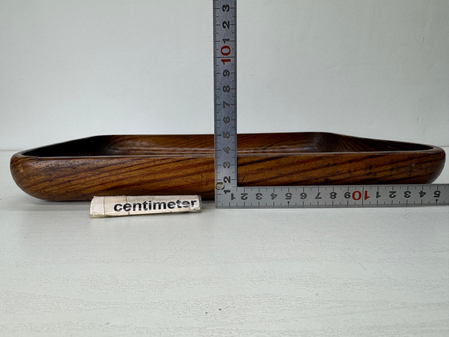 Y10316 TRAY Pine wood rectangular Obon Ozen Japan antique kitchen table platter