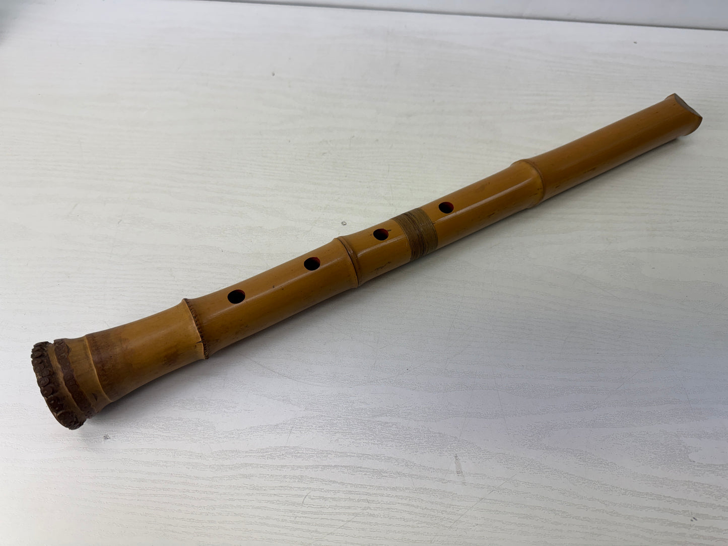 Y10321 SHAKUHACHI Bamboo flute Kinko style signed Japan antique music instrument
