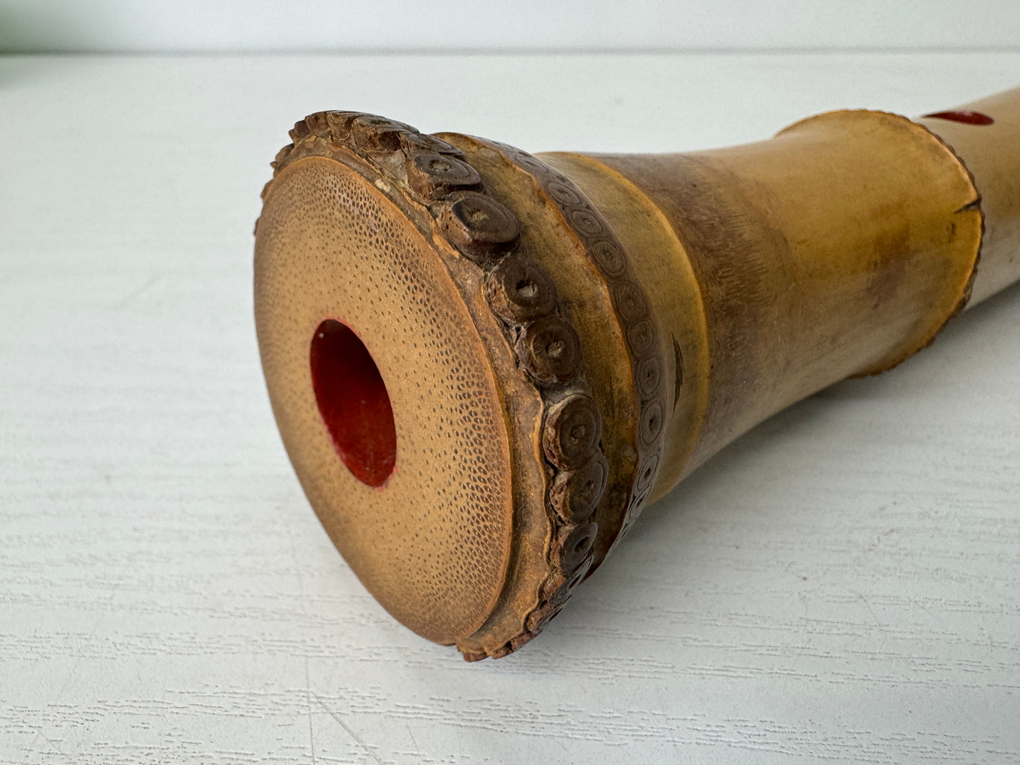 Y10321 SHAKUHACHI Bamboo flute Kinko style signed Japan antique music instrument